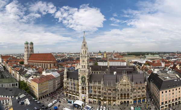 Photo of the Marienplatz in Munich